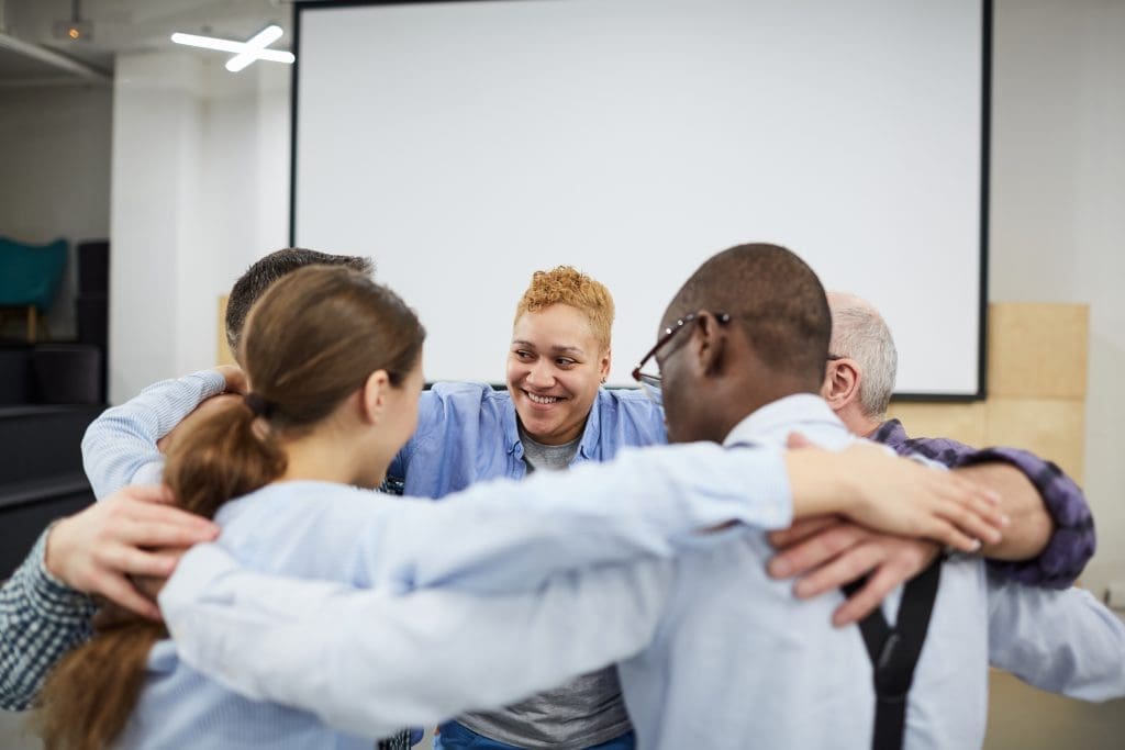 peer support group in a circle