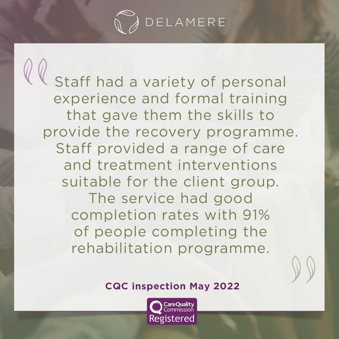 Detox and recovery support at Delamere clinic